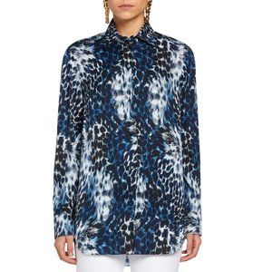 ROBERTO CAVALLI Wild  Indigo-Print Shirt